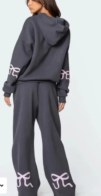 Fleece Hoodie Sports Two-piece Set