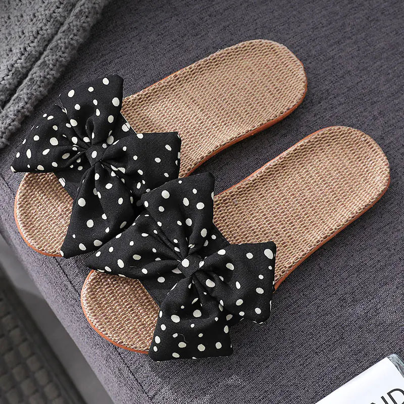 Big Bow Non-Slip Home Slippers