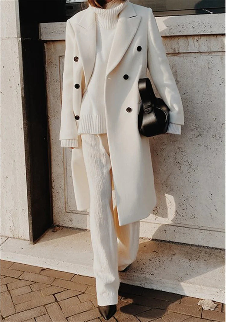 Two-Tone Wool Coat 🧶