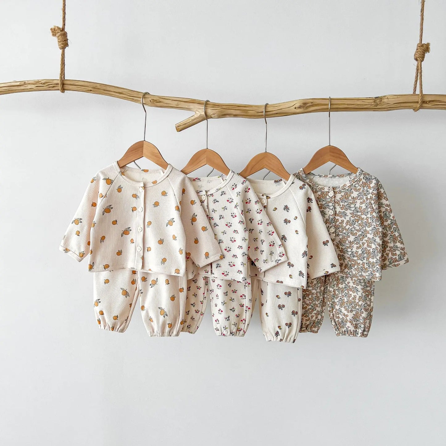 Waffle Top Two-Piece Pants Set