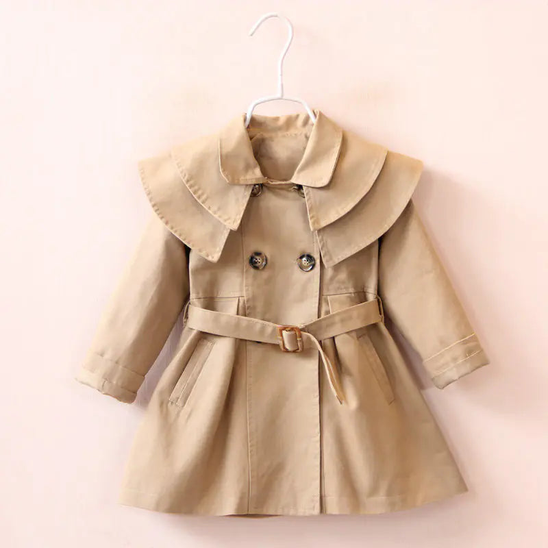 Girls' Cotton Trench Coat 🌸