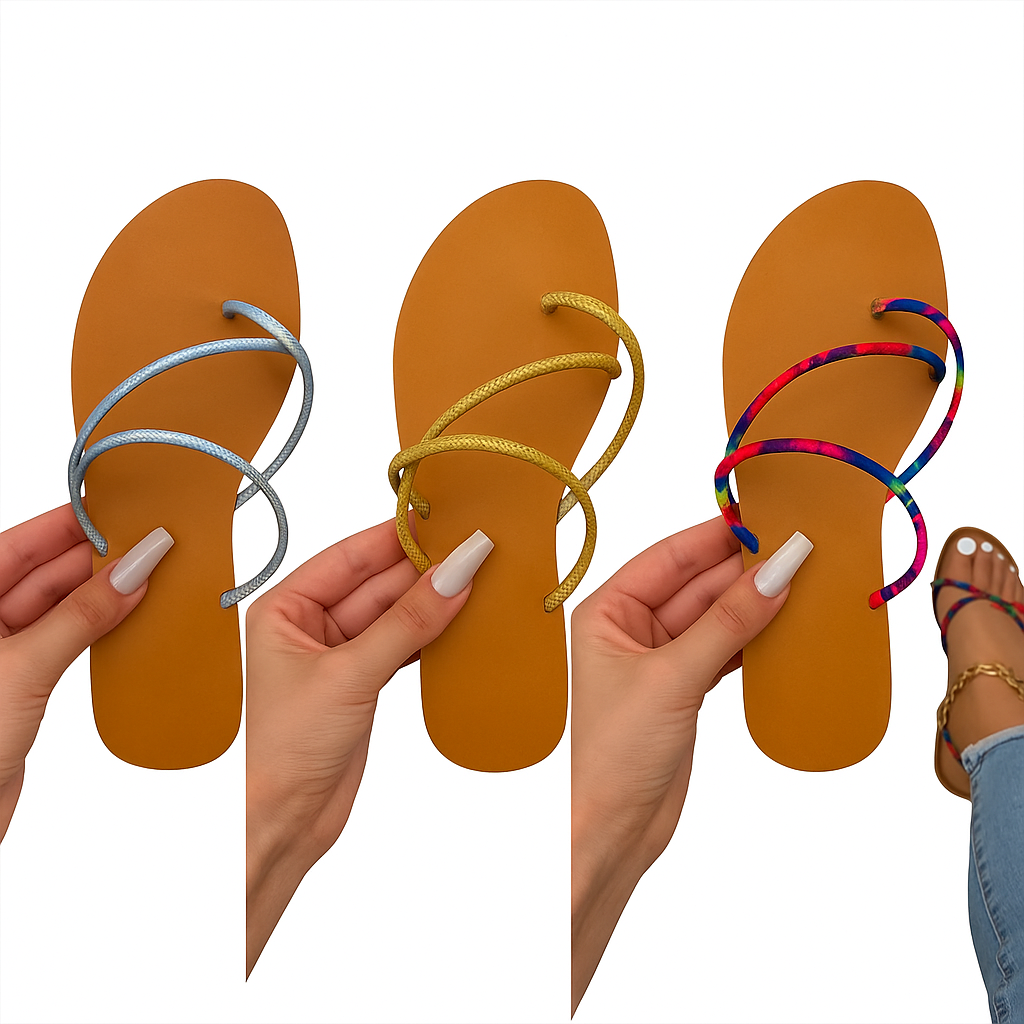 Stylish Ribbon Beach Slippers 🌸