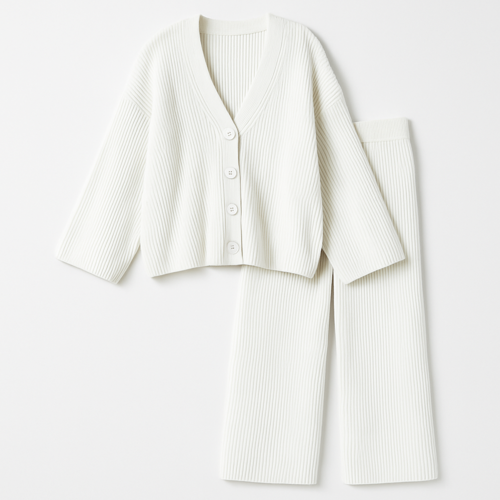 Women's Woolen Two-Piece Casual Set