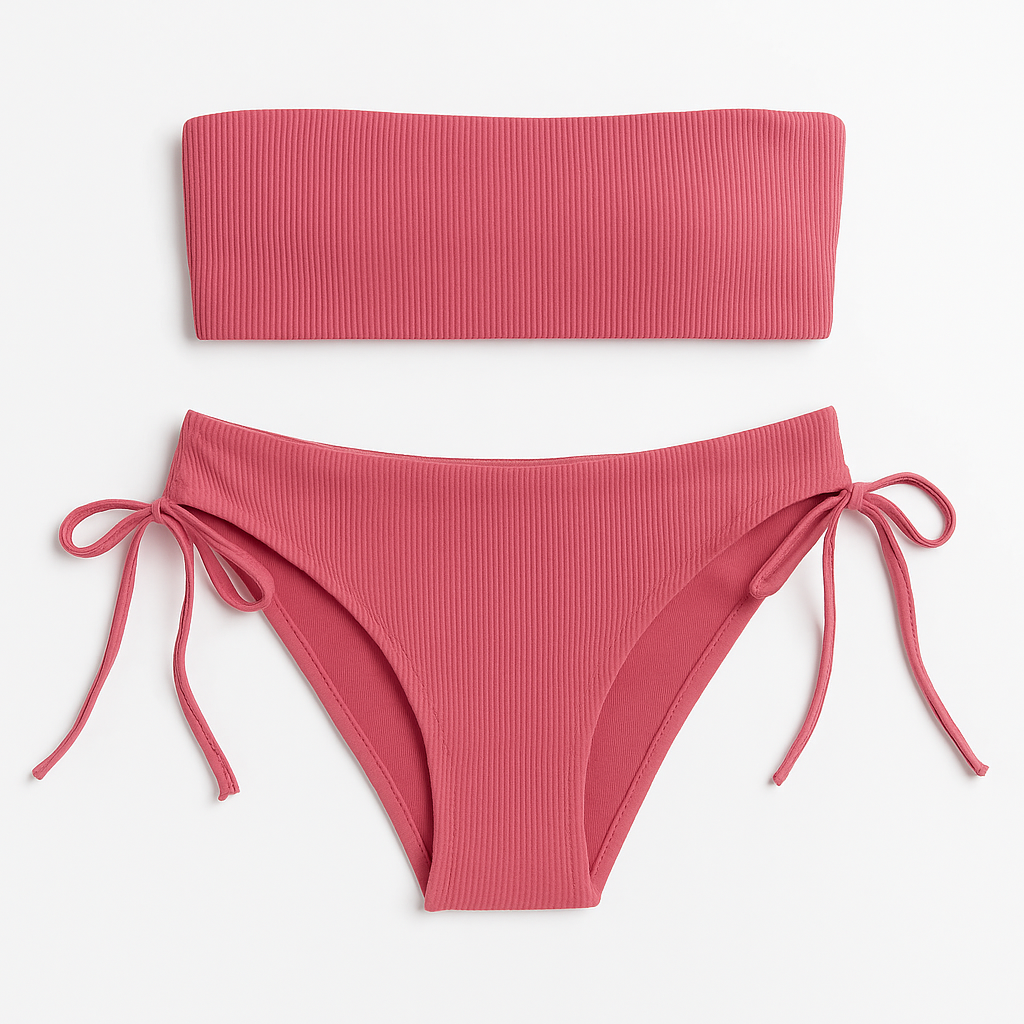 Women's Colorful Strapless Bikini Swimwear