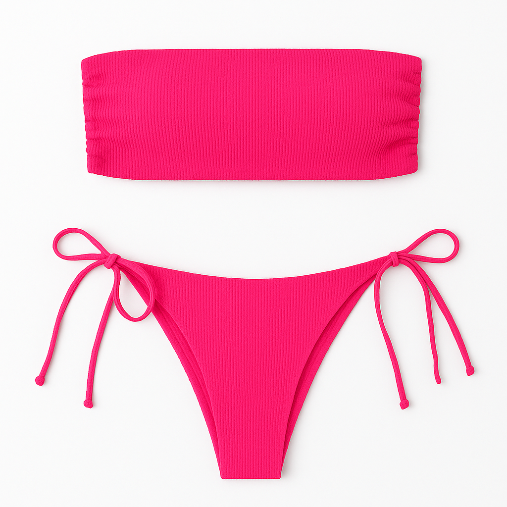 Women's Colorful Strapless Bikini Swimwear