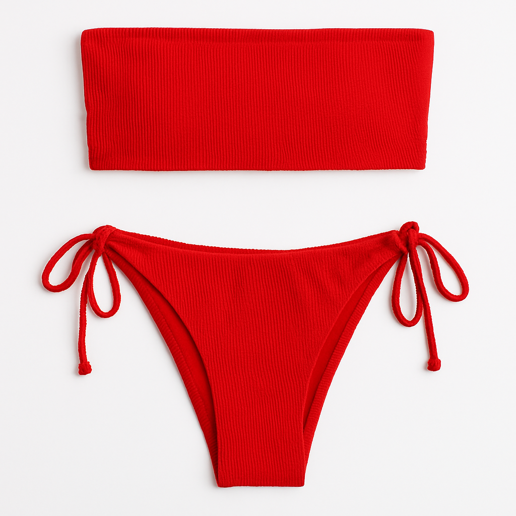 Women's Colorful Strapless Bikini Swimwear