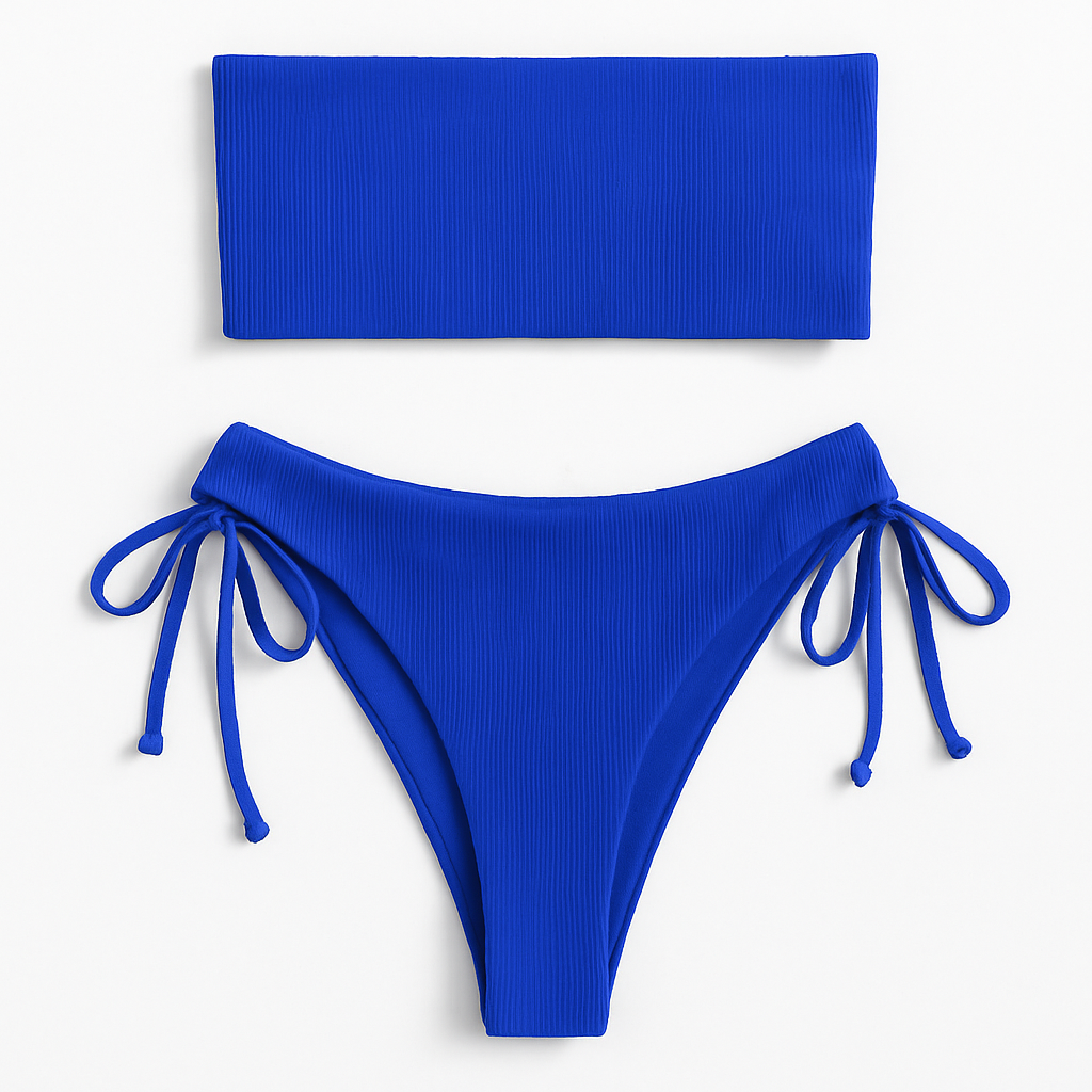 Women's Colorful Strapless Bikini Swimwear