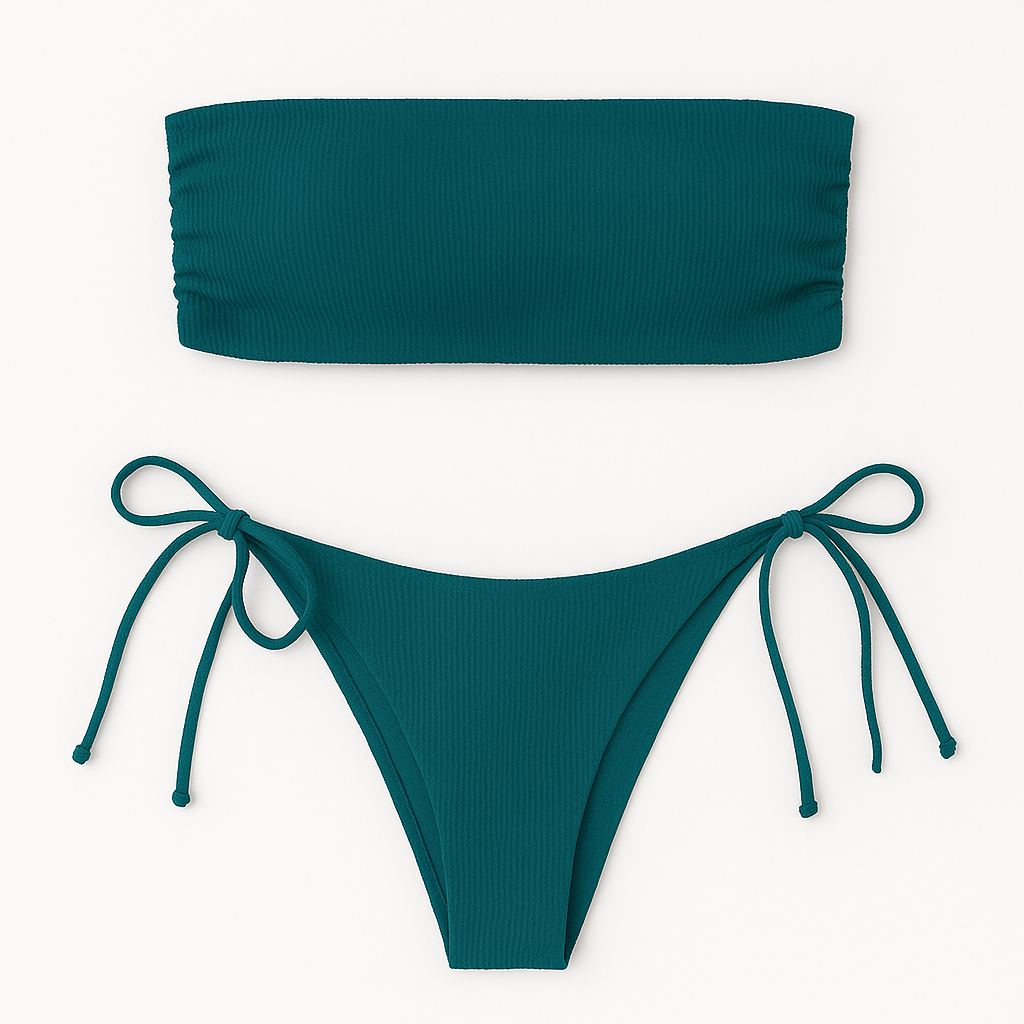 Women's Colorful Strapless Bikini Swimwear