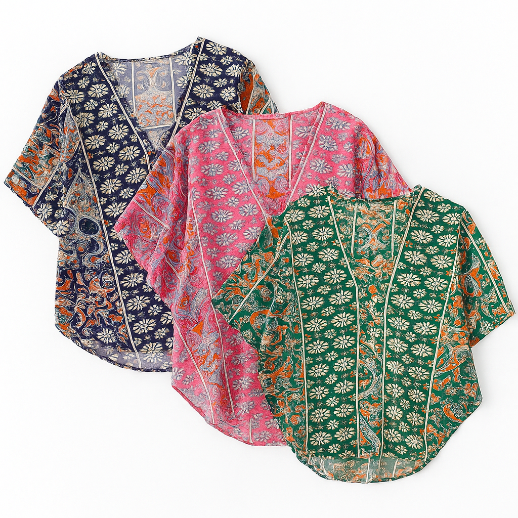 🌸 Boho Bloom Button Blouse 🌸