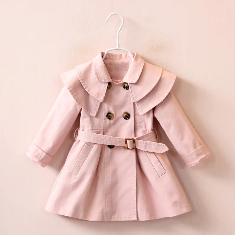 Girls' Cotton Trench Coat 🌸