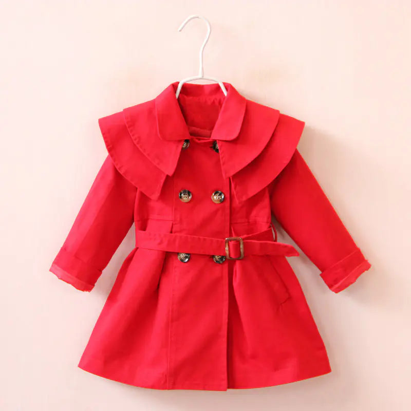 Girls' Cotton Trench Coat 🌸