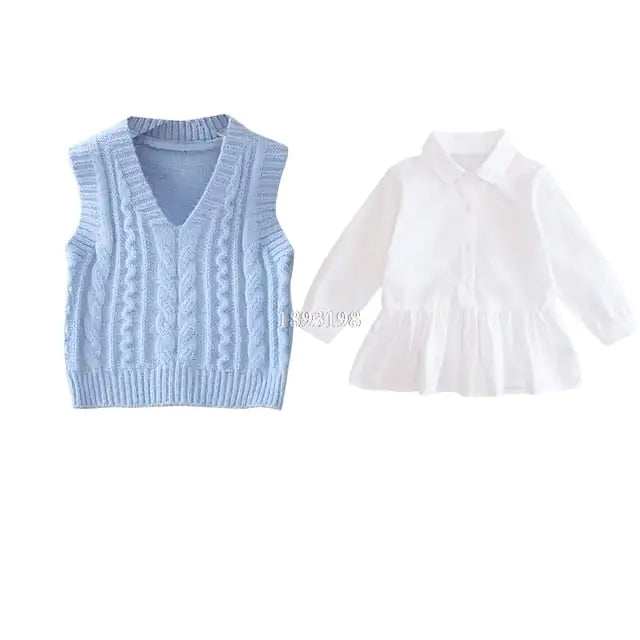 Wool Thin Pullover for Toddler Girls 🧶🌈