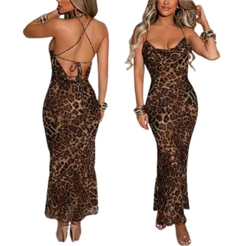 Leopard Print Maxi Dress