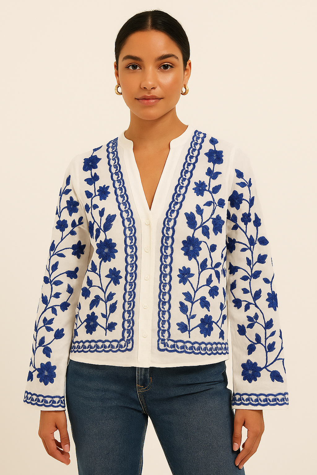 Feminina Flores Blouse