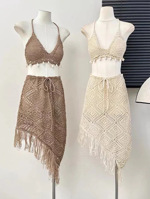 Vacation Sexy Strapless Bikini Set