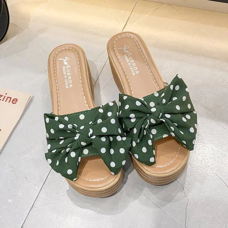 Fashionable Wedge Toe High Heel Slippers 👠