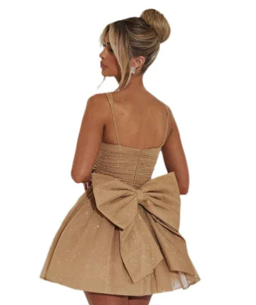 GlitterBow Tube Dress
