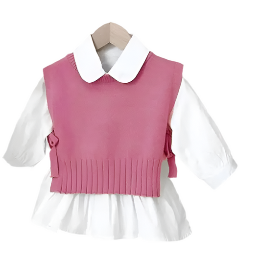 Wool Thin Pullover for Toddler Girls 🧶🌈