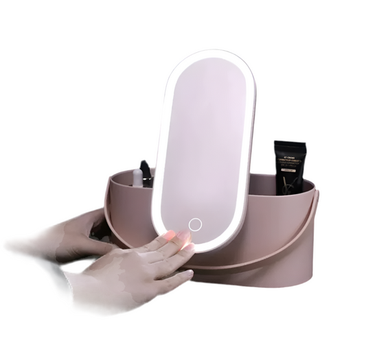 LED Light Storage Box with Mirror by Jovi