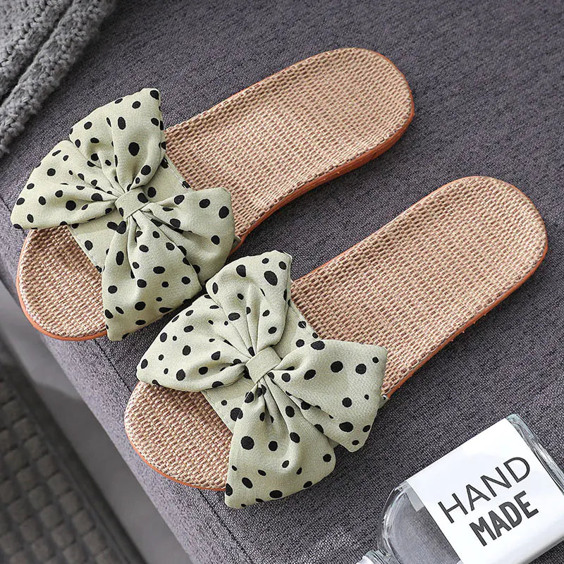 Big Bow Non-Slip Home Slippers