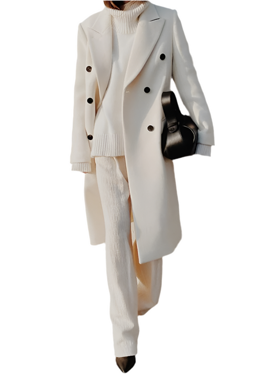 Two-Tone Wool Coat 🧶