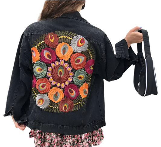 Embroidered Vintage Denim Jacket