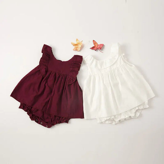 Charming Sleeveless Baby Romper Dress