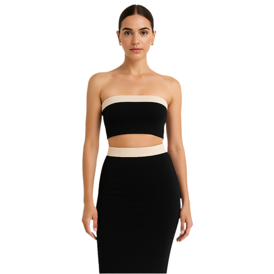 Women's Tube Top Two-piece Set