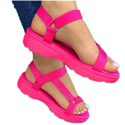 Velcro Flat-Bottomed Sandals