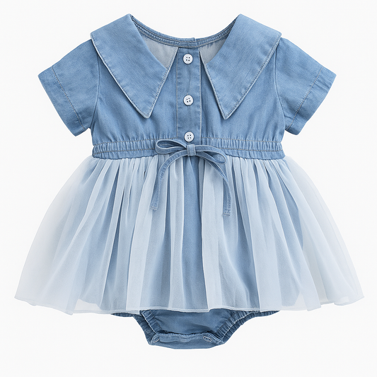 Baby Girl Denim Jumpsuit 👗