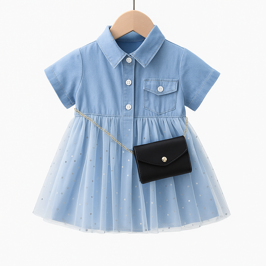 Baby Girl Denim Jumpsuit 👗