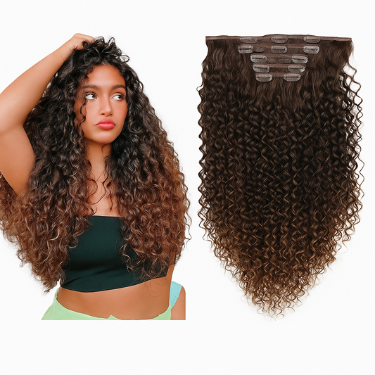 Curly Clip-In Hair Extensions – Natural Volume