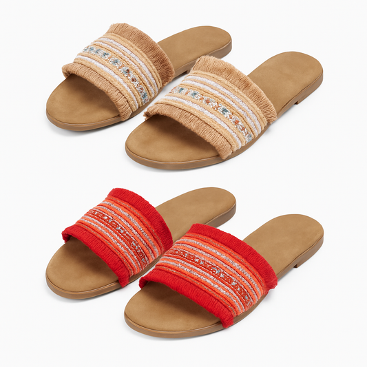 Color Matching Flat Casual Slippers ☀️