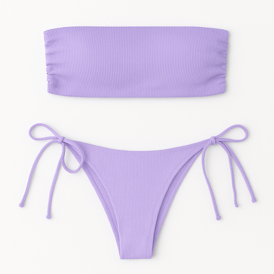 Women's Colorful Strapless Bikini Swimwear