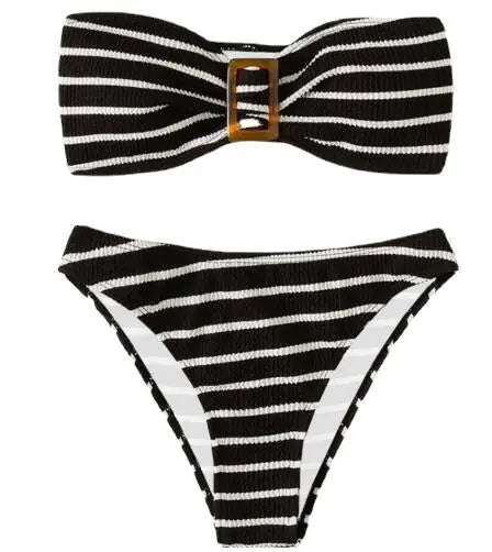 Striped Bandeau Bikini