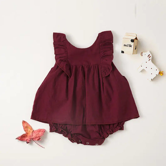 Charming Sleeveless Baby Romper Dress