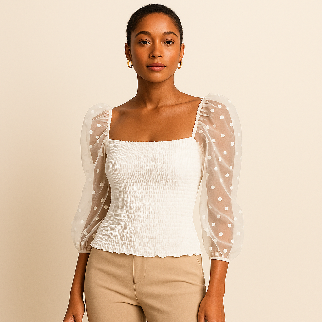 Sheer Lace Blouse 🌸
