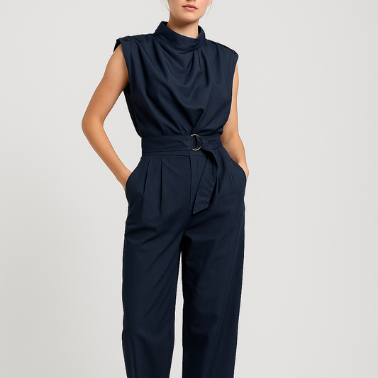 Waist-Slimming Blouse & Pants Set
